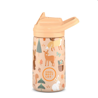 Cool Bottles - Kiddies Triple-Insulated Water Bottle - Woodland Buddies 350ml