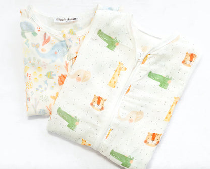 Biggie Smalls Bamboo Cotton Sleep Suit – Lightweight Summer Sleepwear - Motherhood