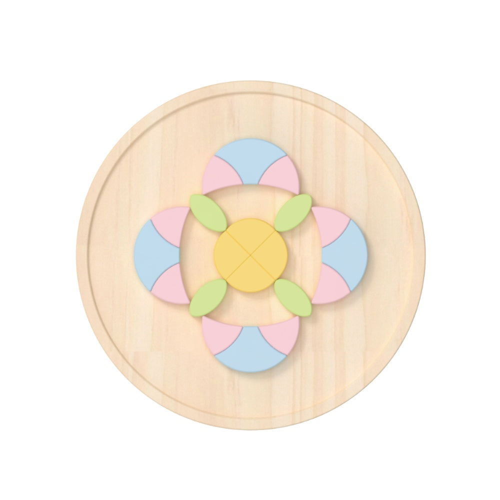 Classic World - Flower Mandala Wooden Block Puzzle - 70 Pieces