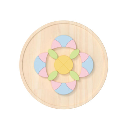 Classic World - Flower Mandala Wooden Block Puzzle - 70 Pieces