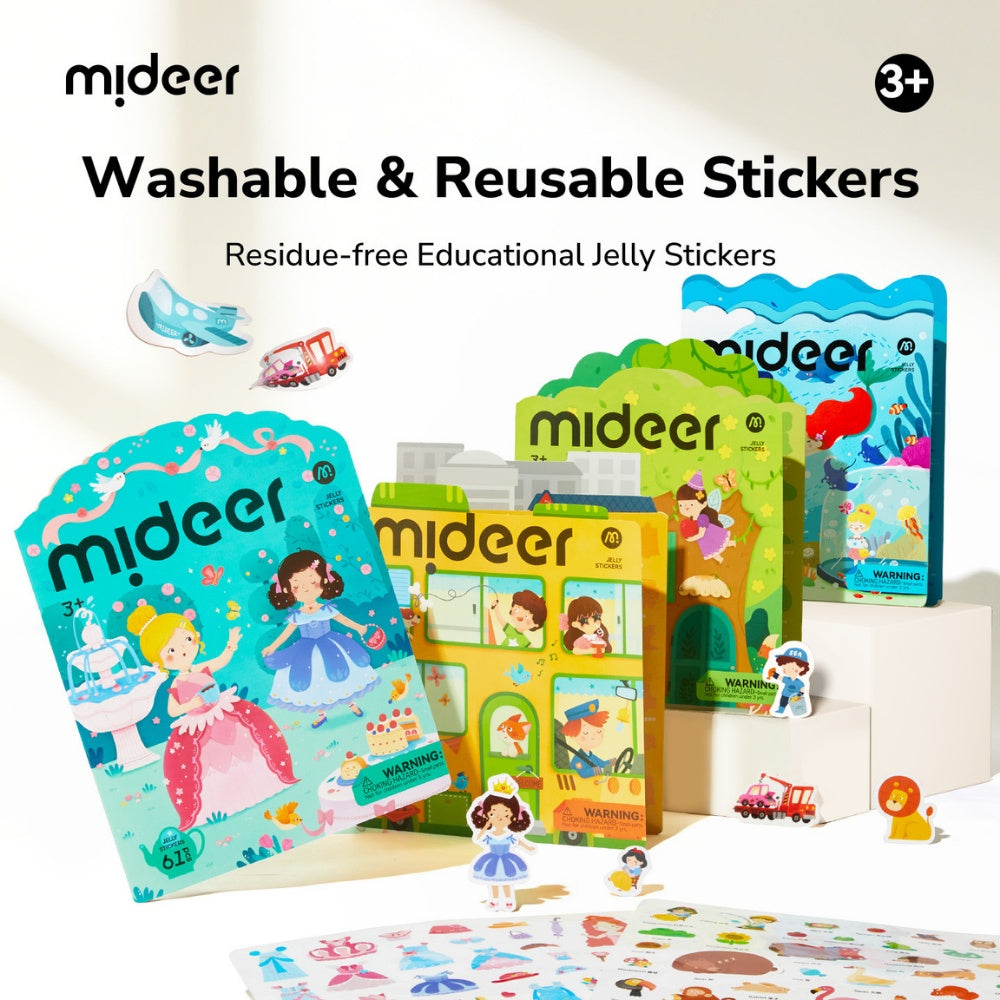 Mideer - Reusable Jelly Sticker Set: Incredible Aquarium - Early Learning Activity