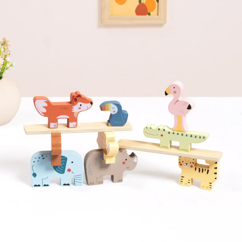TookyToy - Wooden Stacking Animals Activity Toy