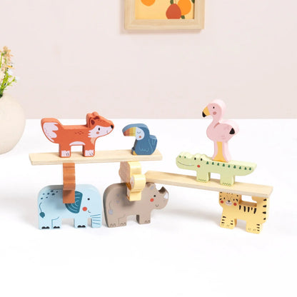 TookyToy - Wooden Stacking Animals Activity Toy
