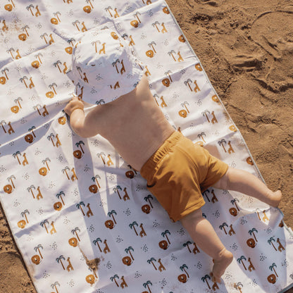 Swim Essentials - Microfiber Beach Towel - Daisy Flower - 135x65 cm