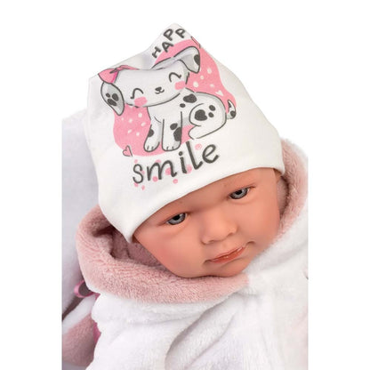 Llorens - Baby Girl Doll with Crying Mechanism, Clothing & Carrycot: Mimi - 42cm