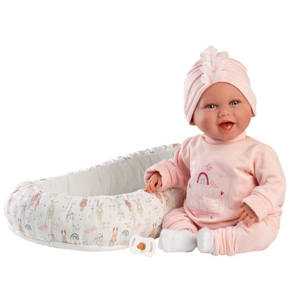 Llorens - Baby Girl Doll with Clothing & Cushion: Mimi - 42cm