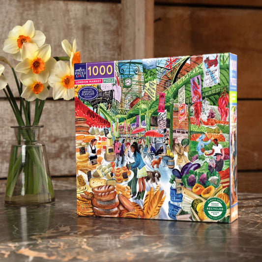 eeBoo - London Market 1000 Piece Square Puzzle
