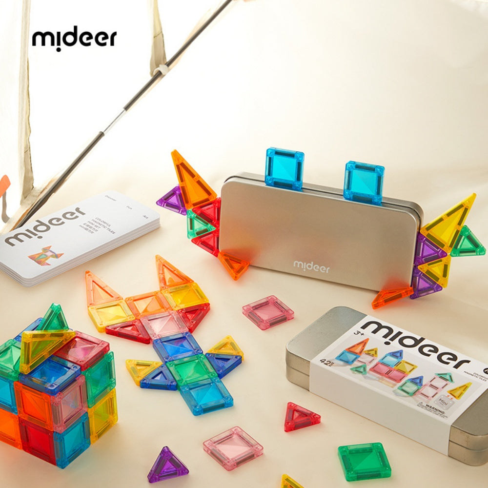 Mideer - Colourful Mini Magnetic Tiles Building Set - 42pcs