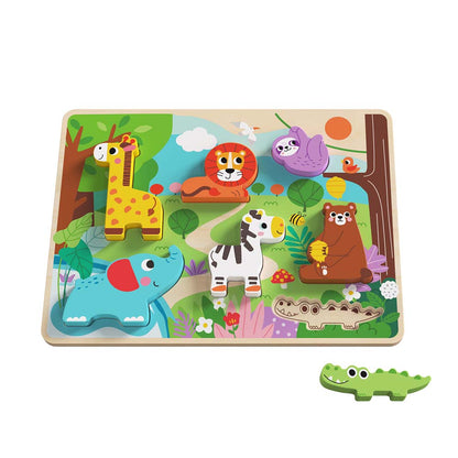 TookyToy - Wooden Chunky Animal Puzzle - Motherhood