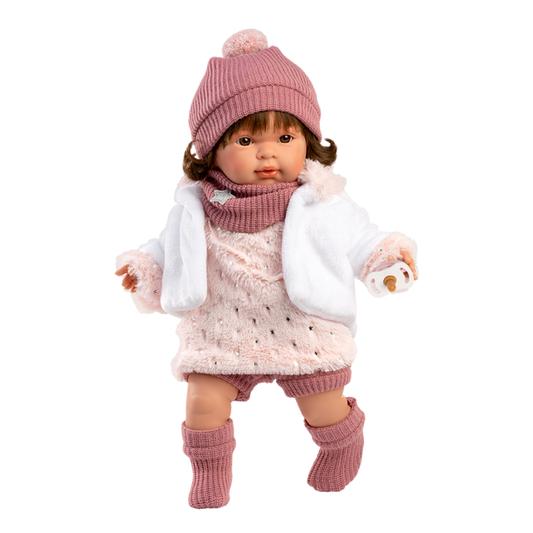 Llorens - Baby Girl Doll with Crying Mechanism, Clothing & Accessories: Carla - 42cm