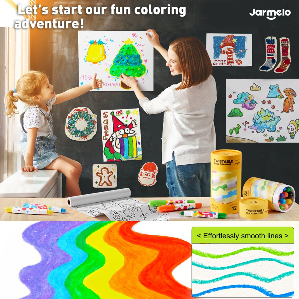 Jar Meló - Silky Crayon Washable Baby Roo - 6 Colours