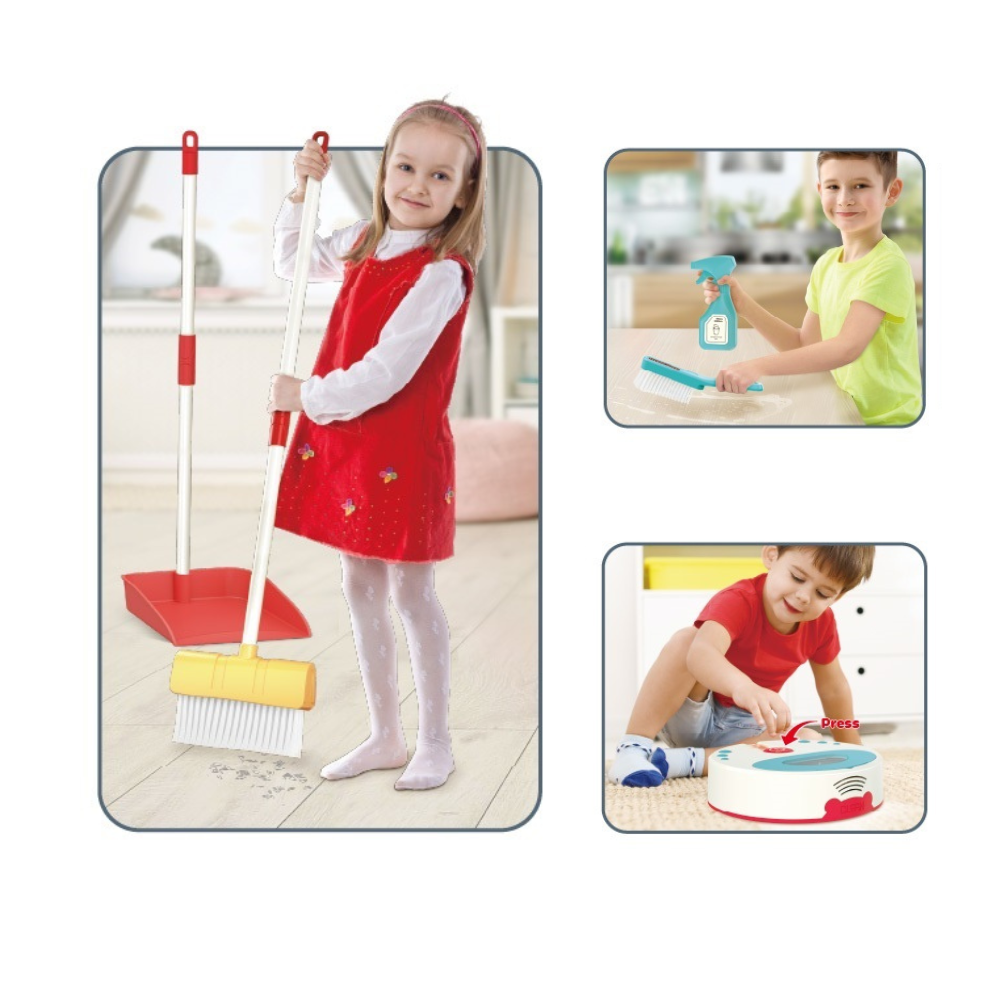 Cogo - Pretend & Play Keeping Tidy Set with Sweeper and Cleaning Tools