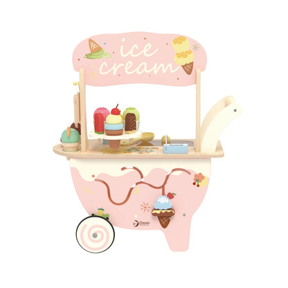 Classic World - Pretend & Play - Wooden Ice Cream Cart - 40pcs