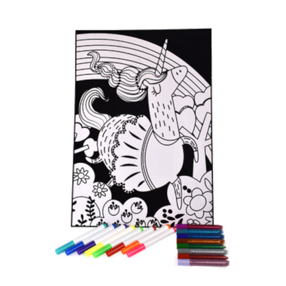 TookyToy - Velvet Colouring Kit - Unicorn - Motherhood