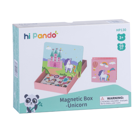 hi Pando - Magnetic Unicorn Puzzle Box with Activity Cards