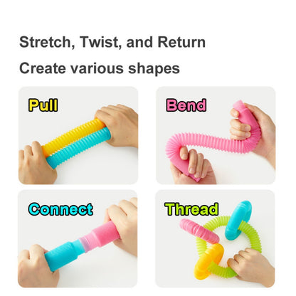 Mideer - Glow Pop Tube Sensory Fidget Toy with Light-Up Balls for Kids
