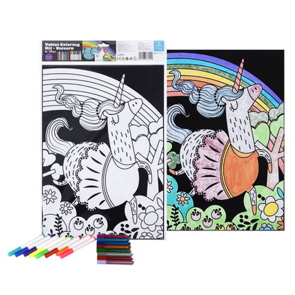 TookyToy - Velvet Colouring Kit - Unicorn - Motherhood