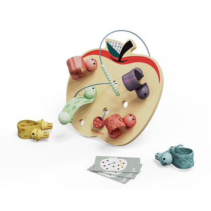 TopBright - Apple Worms Fine Motor Game with Activity Cards