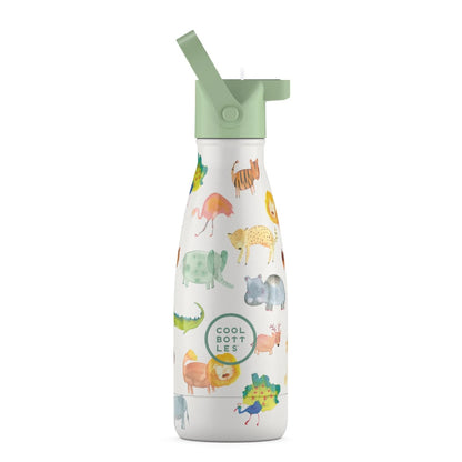 Cool Bottles - Kids Triple-Insulated Water Bottle - African Safari 260ml