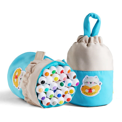Jar Meló - Twistable Washable Silky Crayons in Carry Bag - 24 Colours