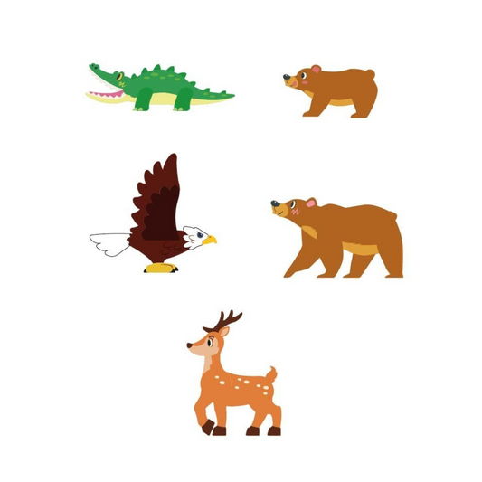 Magnetic Tiles - Forest Animals Set - 65 Pieces