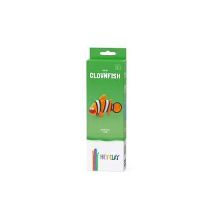 Hey Clay - Modelling Air-Dry Clay with Fun Interactive App - Clownfish, series Ocean, 3 cans