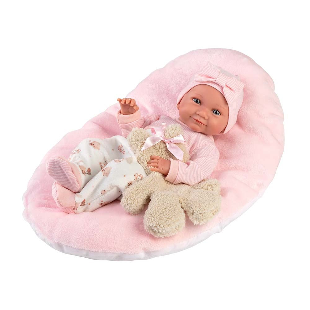 Llorens - Anatomically Correct Baby Girl Doll with Clothing & Cushion: Nica - 40cm