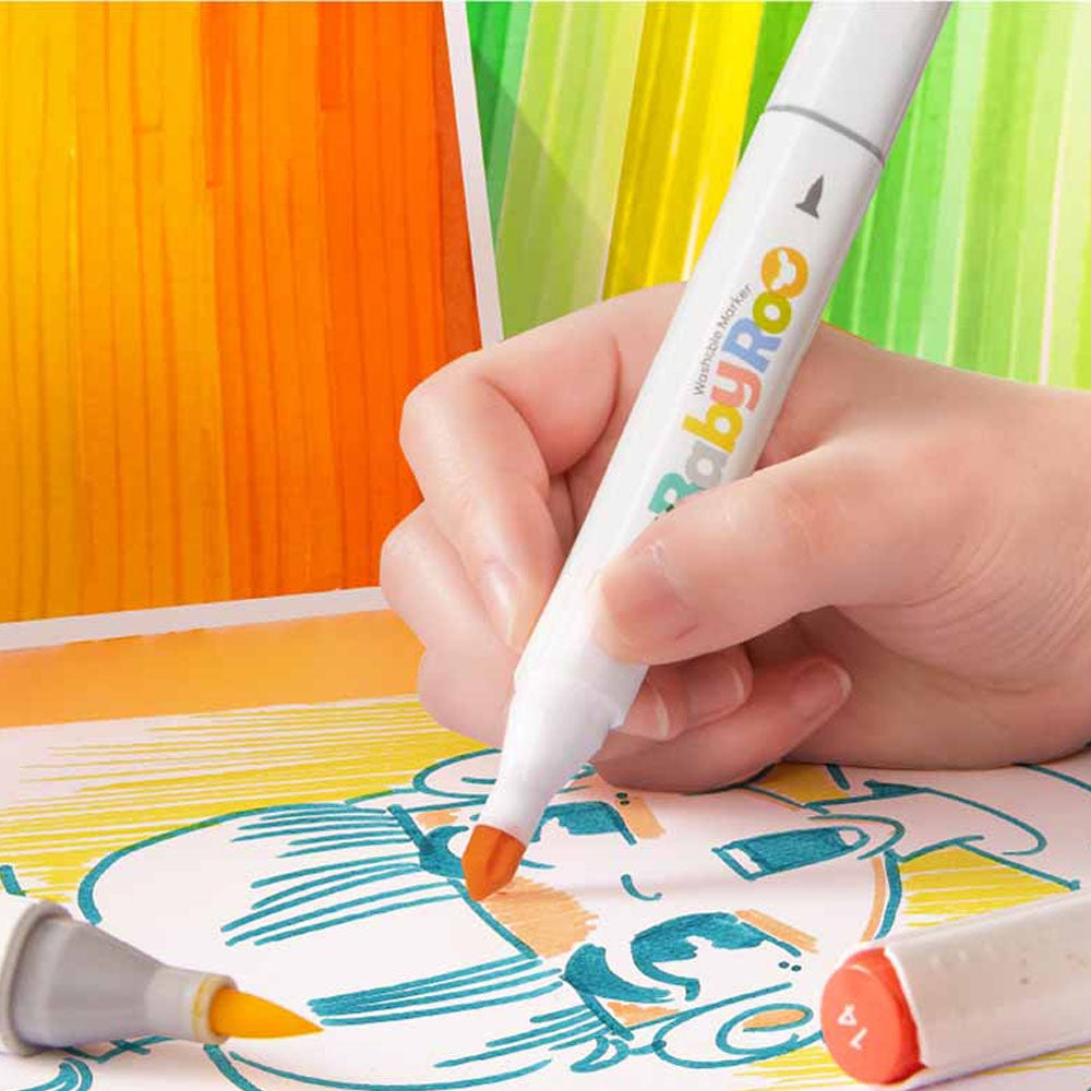 Jar Meló - Dual-Tip Washable Art Markers - 12 Colours