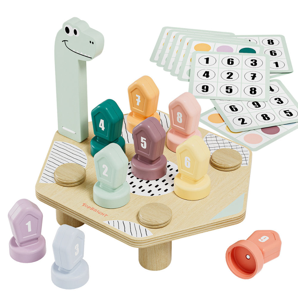 TopBright - Happy Dino Twist - Number & Colour Matching Activity Toy - 20pcs