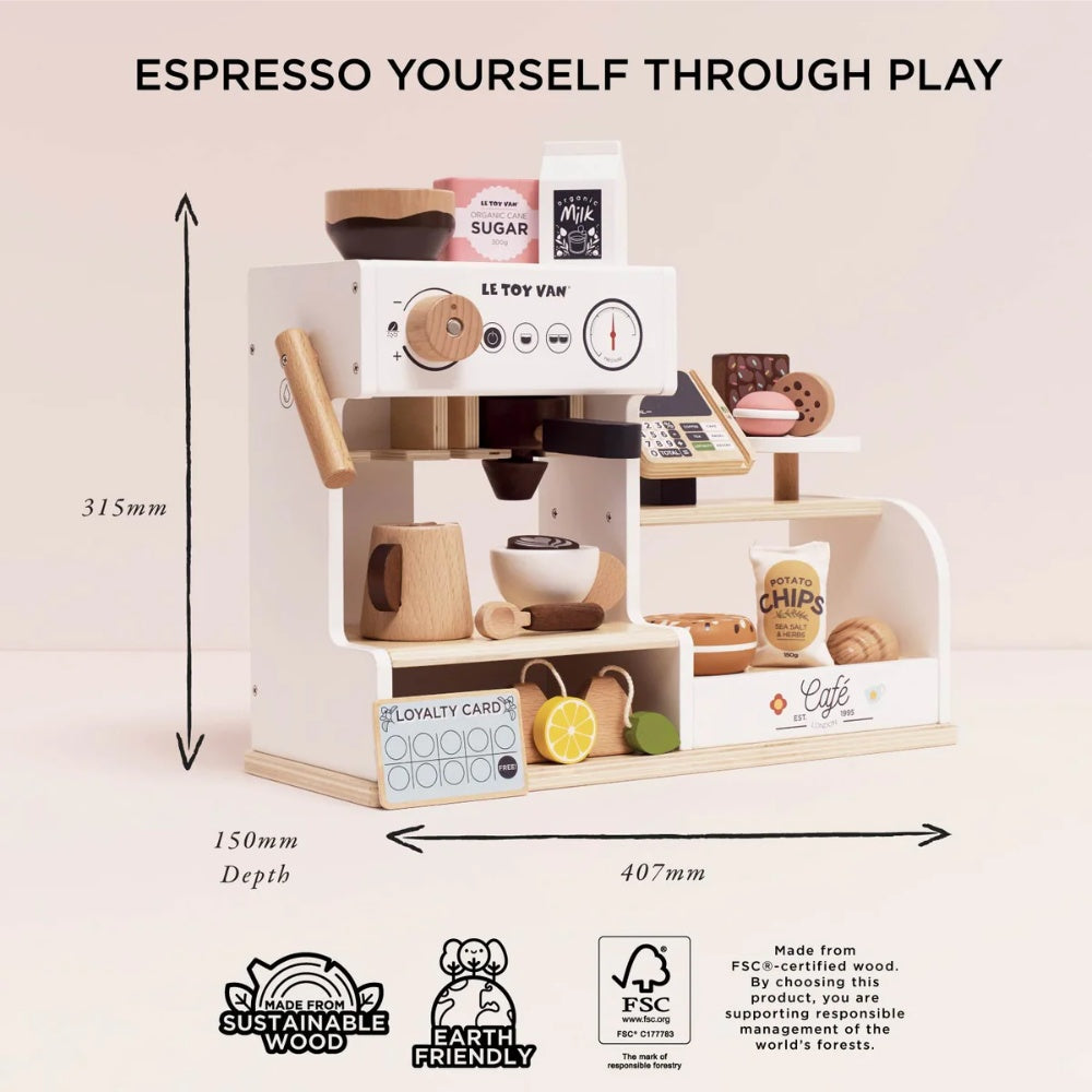 Le Toy Van - Barista Cafe Shop Playset - 18pcs