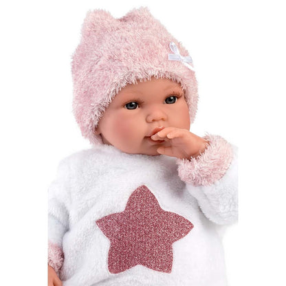 Llorens - Newborn Baby Girl Doll with Crying Mechanism, Clothing & Accessories: Star - 36cm