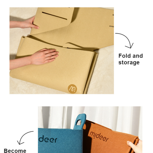 Mideer - Toy Storage Bag: Organiser for Kids Room - Beige
