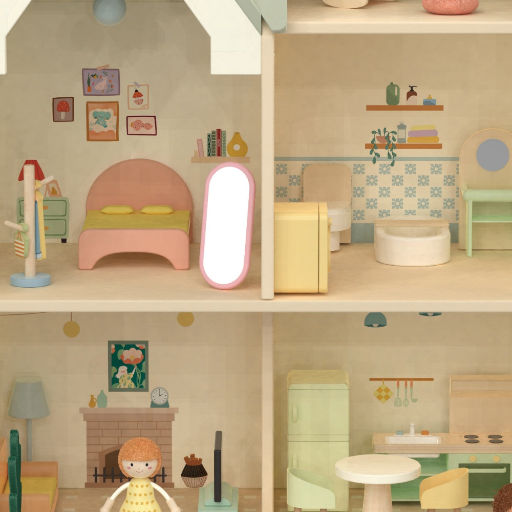 Classic World - Pretend & Play - Cozy Cottage Dollhouse
