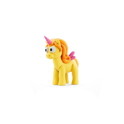 Hey Clay - Modelling Air-Dry Clay with Fun Interactive App - Lighty, Sunny, Rainy, Series Rainbow Unicorns, 6 cans