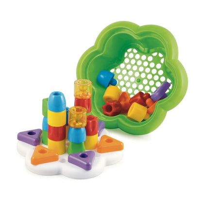 Quercetti - Chunky Peg Shape Sorter for Babies - Fine Motor Skills Toy