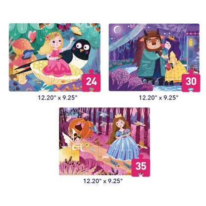 Mideer - Level Up Jigsaw Puzzle for Kids - 3-in-1 - Level 3 Princess Romance