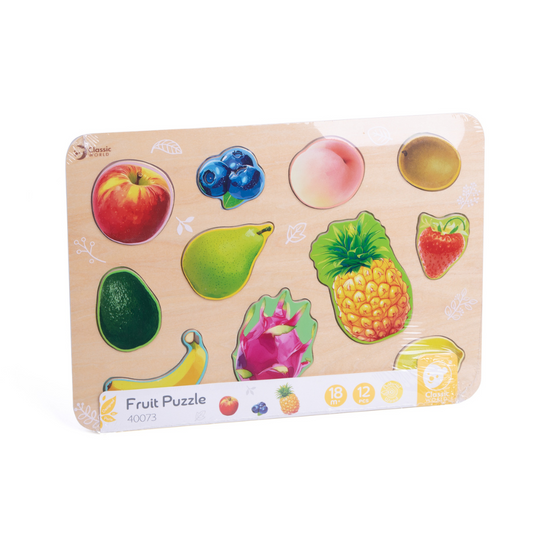 Classic World - Wooden Puzzle - Fruit - 12pcs