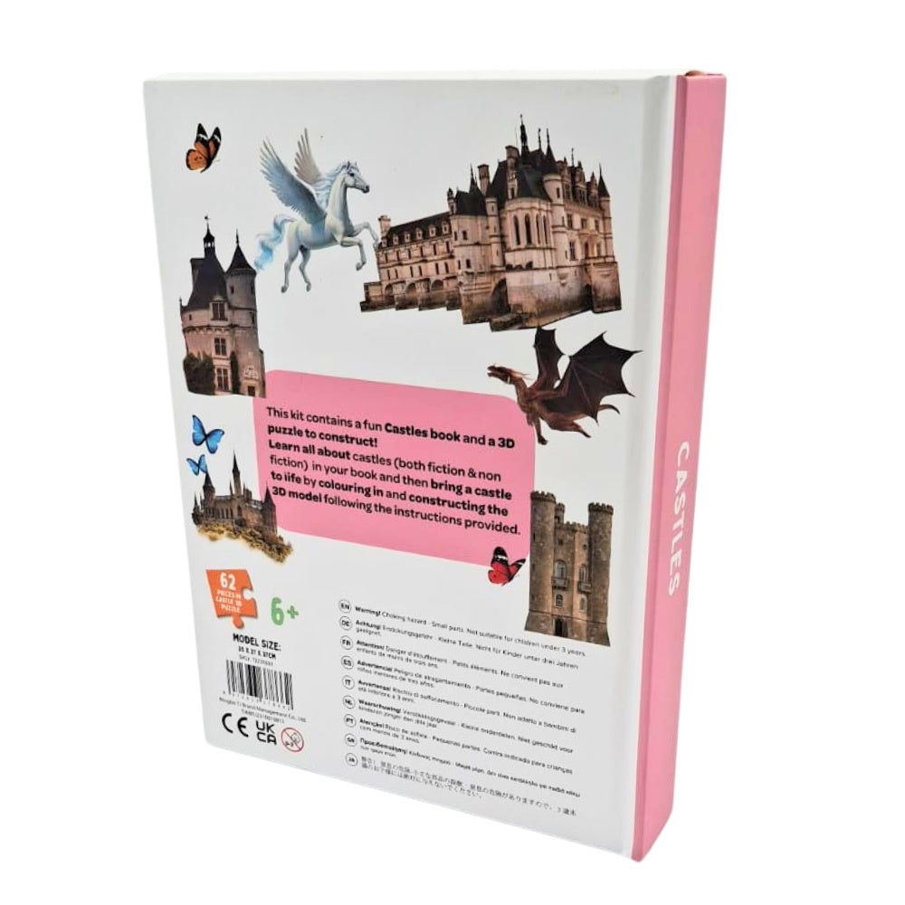 TookyToy - 3D Colouring Puzzle Book - Castles - 62 Pieces
