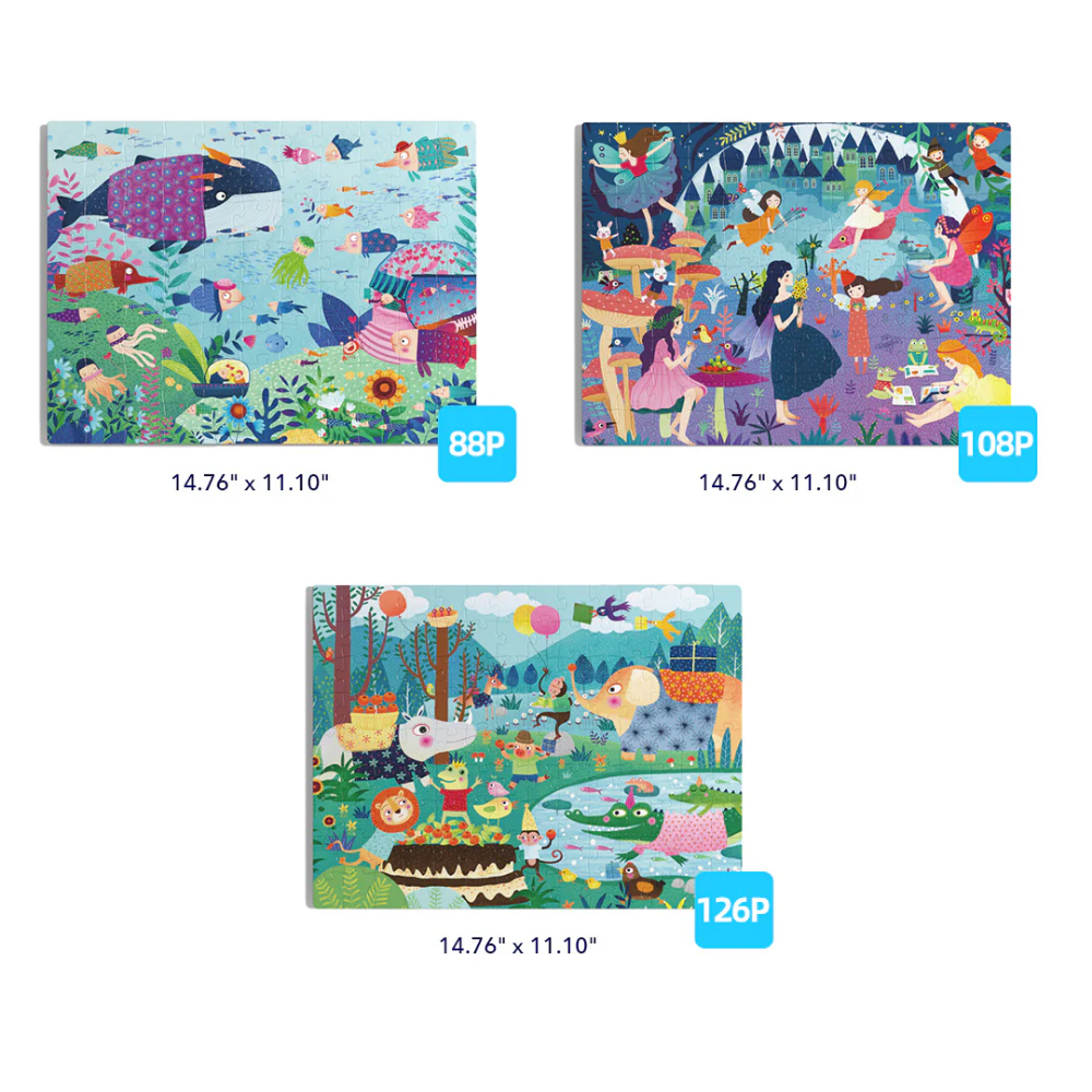 Mideer - Level Up Jigsaw Puzzle for Kids- 3-in-1 - Level 5 Dreamy World