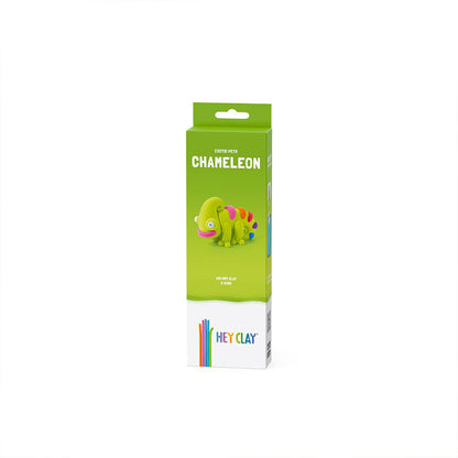 Hey Clay - Modelling Air-Dry Clay with Fun Interactive App - Chameleon, Series Exotic Pets, 3 cans