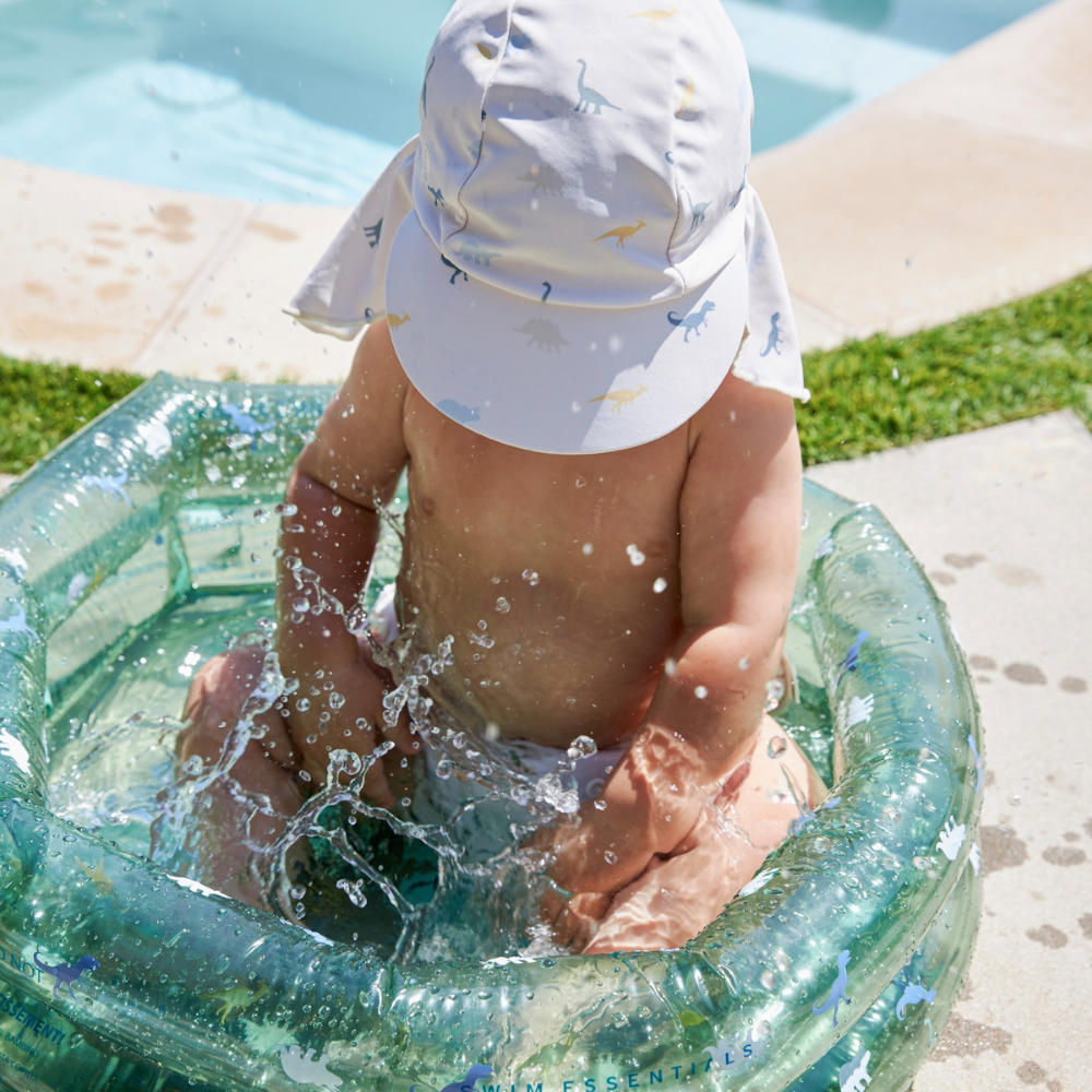 Swim Essentials - Baby Paddle Pool - Blue/Green Dino 60cm