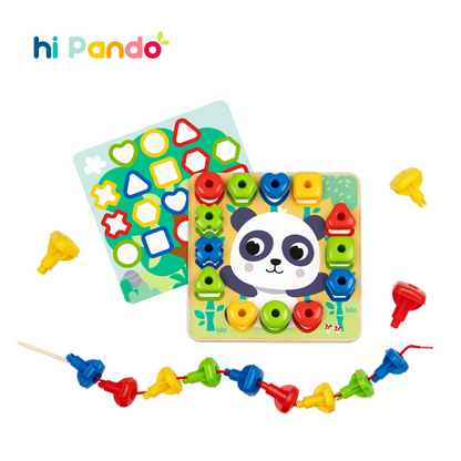 hi Pando - Panda Shape and Colour Matching Peg Toy - 34pcs