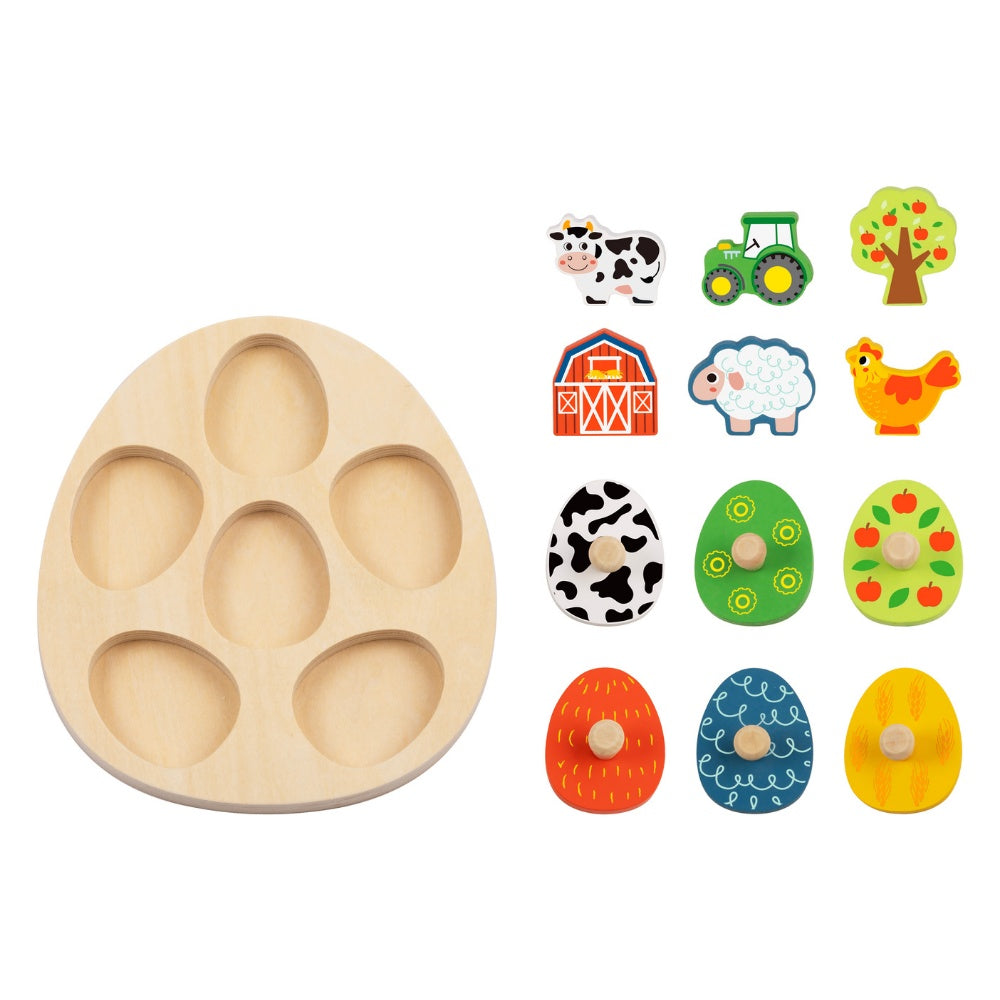 hi Pando - Multi-layered Wooden Puzzle: Farm 13 Pieces