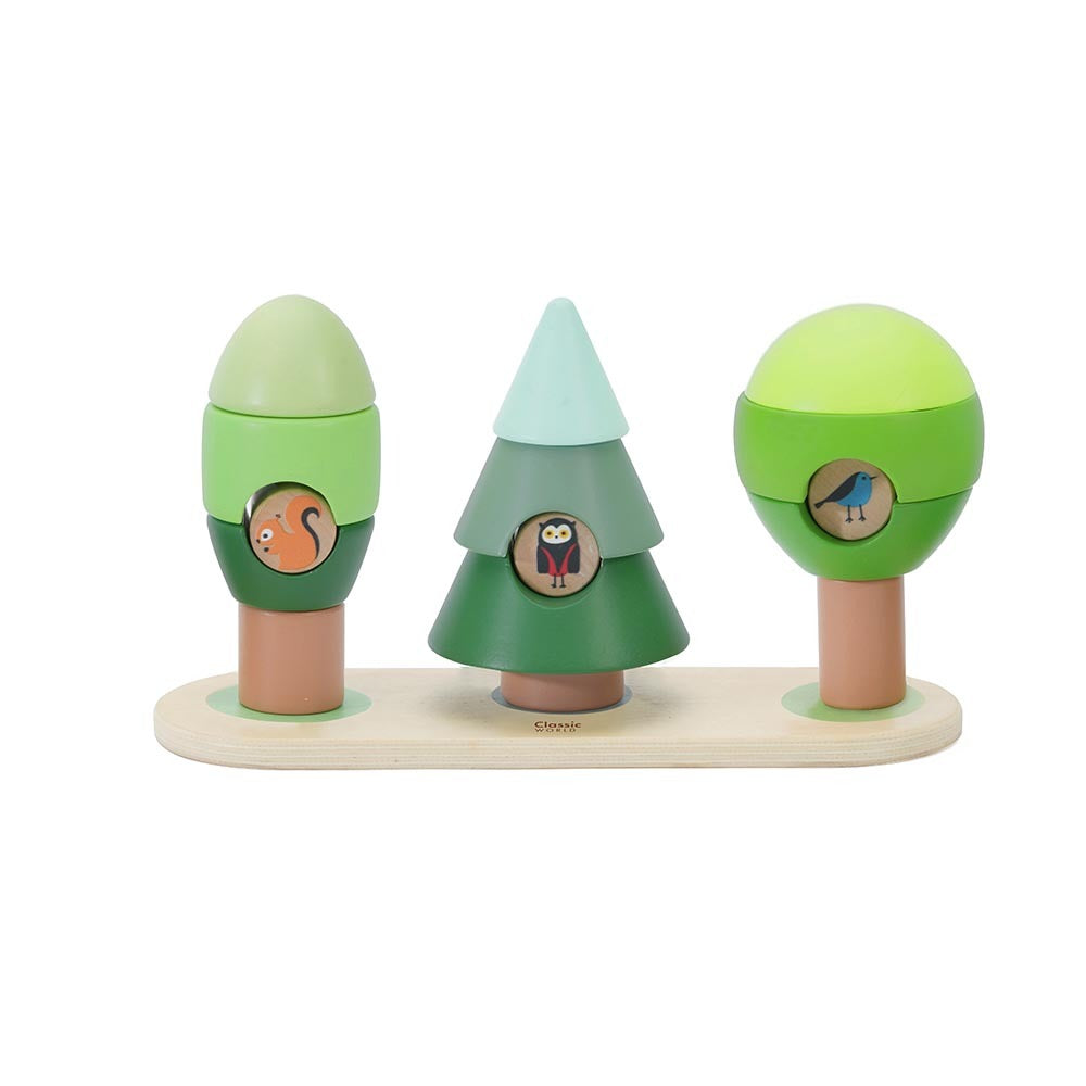 Classic World - Wooden Stacking Toy - Little Forest - 16pcs