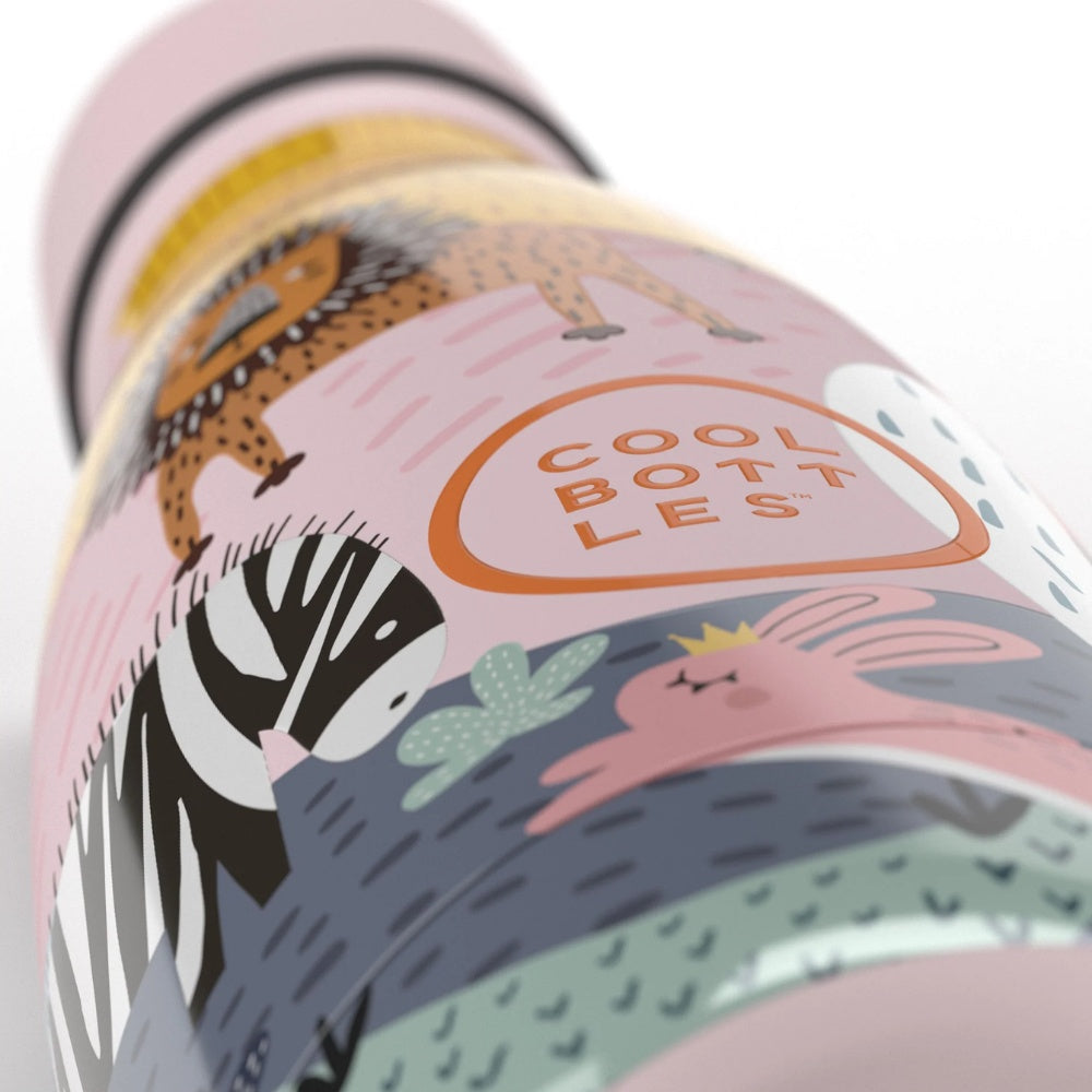 Cool Bottles - Kids Triple-Insulated Water Bottle - Savannah Kingdom 260ml