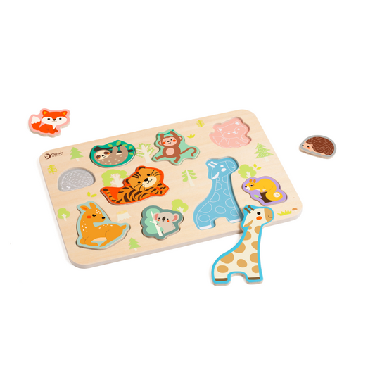 Classic World - Wooden Puzzle - Animals - 10pcs