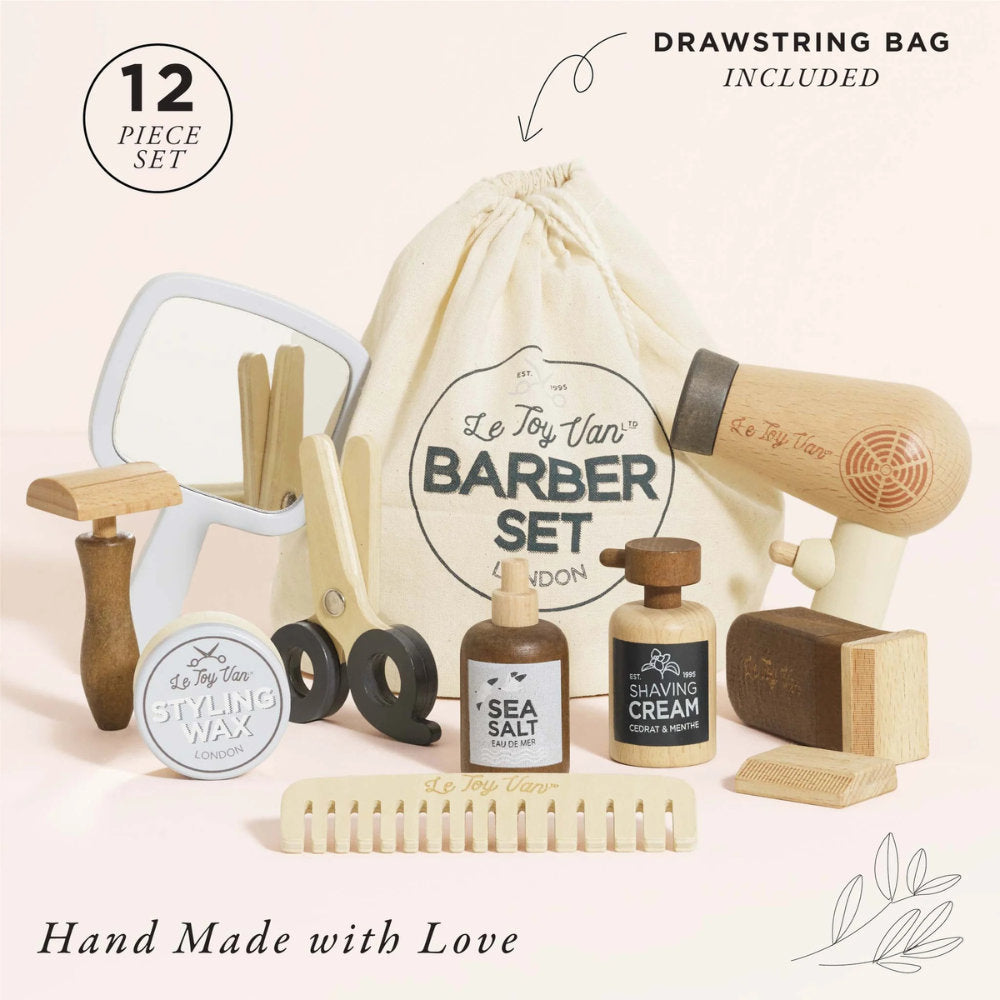 Le Toy Van - Wooden Hairdresser and Barber Kit - 12pcs