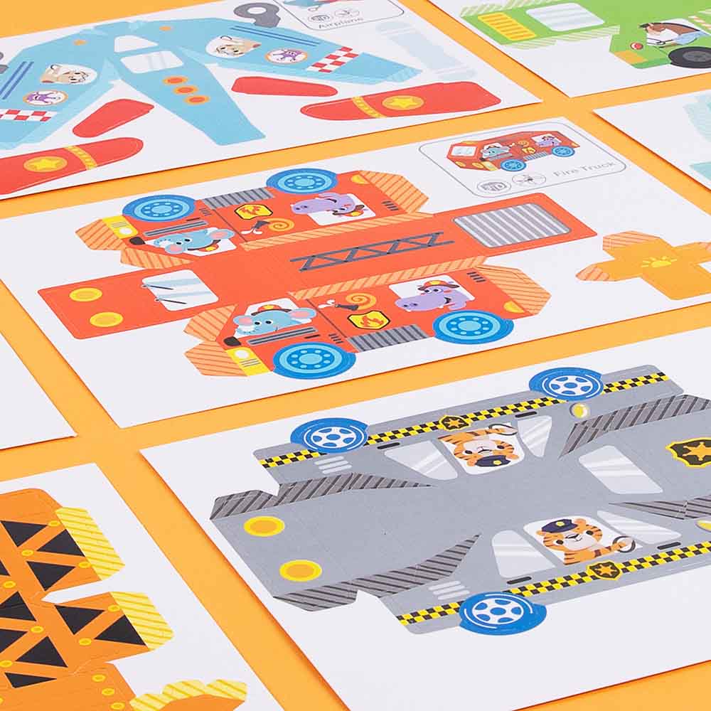 TookyToy - Let's Fold 3D Origami Paper Kit - Traffic - Motherhood