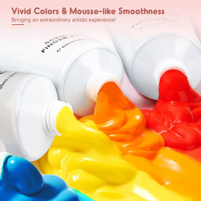 Jar Meló - Scented Finger Paint Set - 12 Colours for Kids Art & Sensory Play
