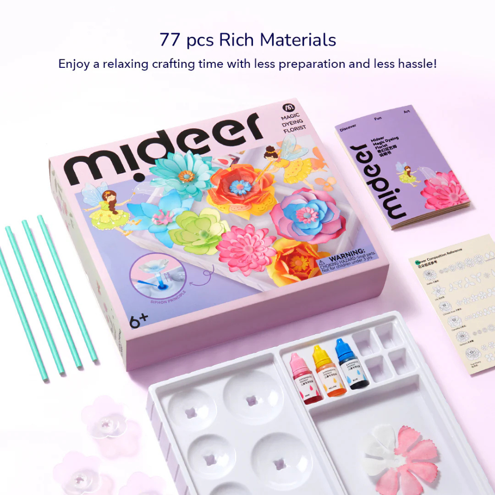 Mideer - Paper Flower Craft Kit - Creative Arts & Crafts Set